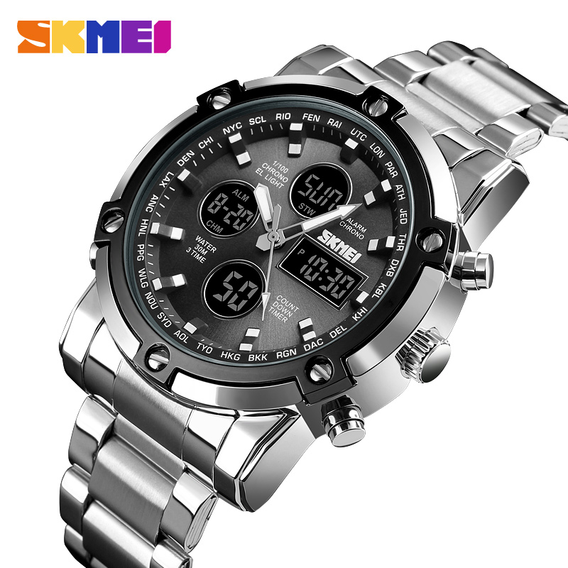 Skmei 1389  Men Three Time Qua - Minute Repeater Watch のレビューと価格