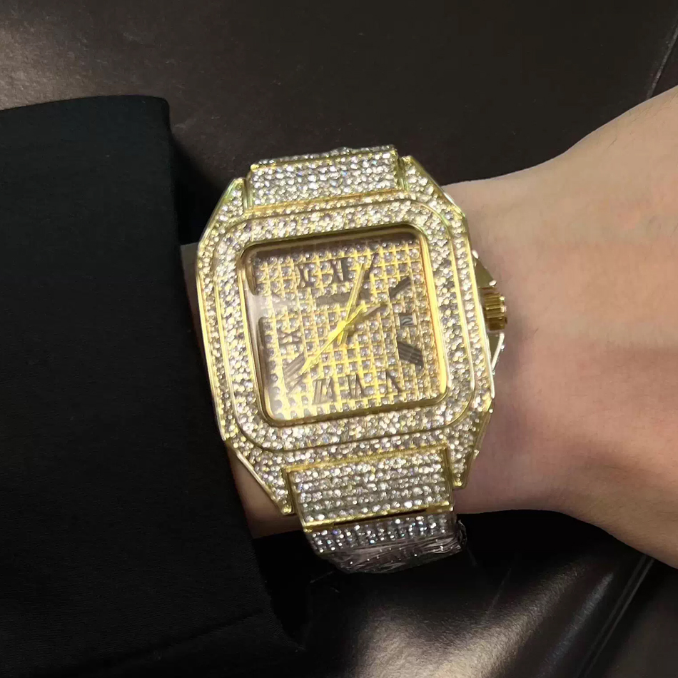 Gold or black Watch Ice Out Sq - Luxury Watch Ap のレビューと価格
