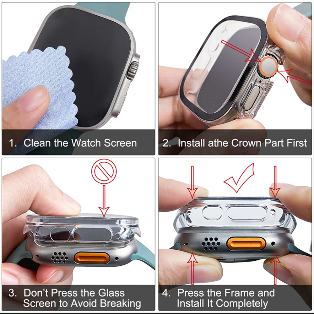 Glass+case For Apple Watch Ult - Luxury Watch Ap のレビューと価格