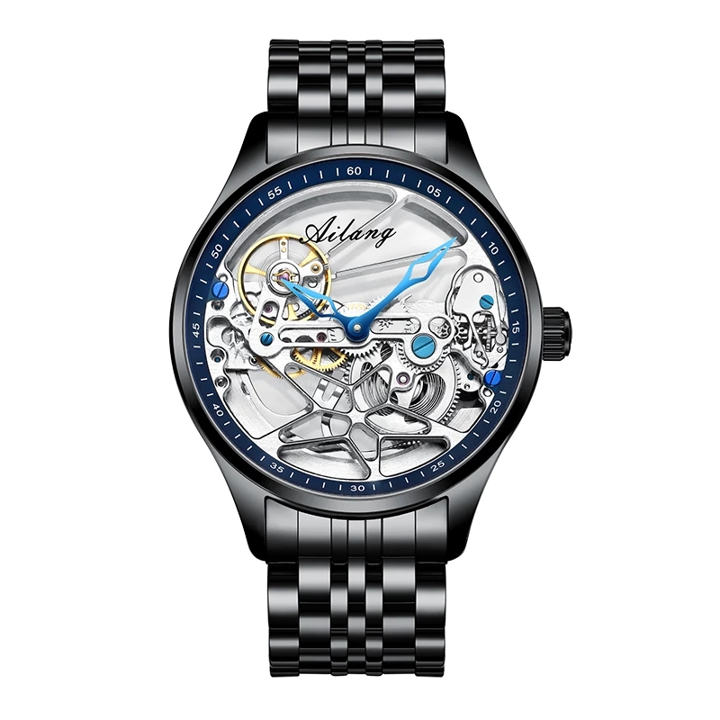 AILANG NEW Skeleton Automatic  - Luxury Watch All Black のレビューと価格