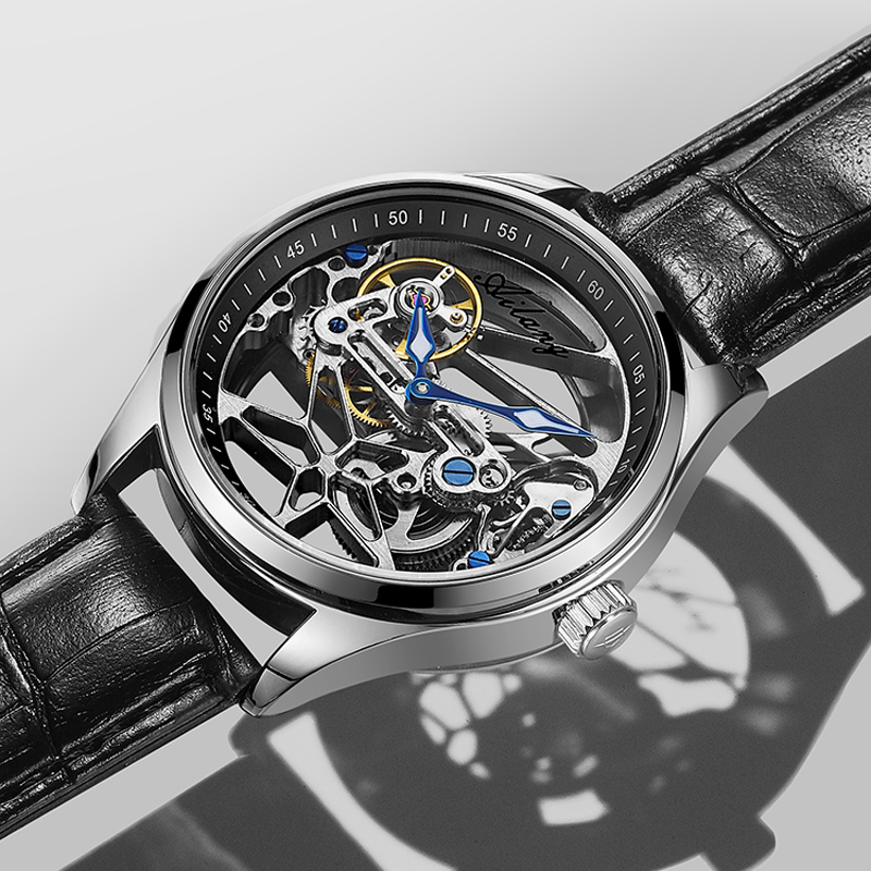 AILANG NEW Skeleton Automatic  - Luxury Watch All Black のレビューと価格